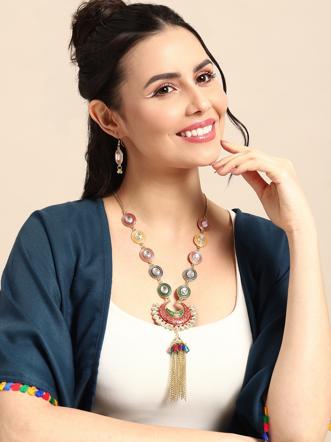 

Sangria Women Embellished Jewellery Set, Multi
