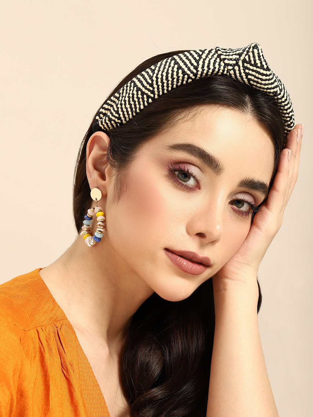 

Sangria Circular Shaped Drop Earrings, Multi