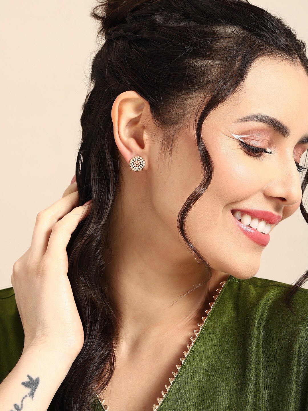 

Sangria Set of 3 Circular Stud Earrings, Gold