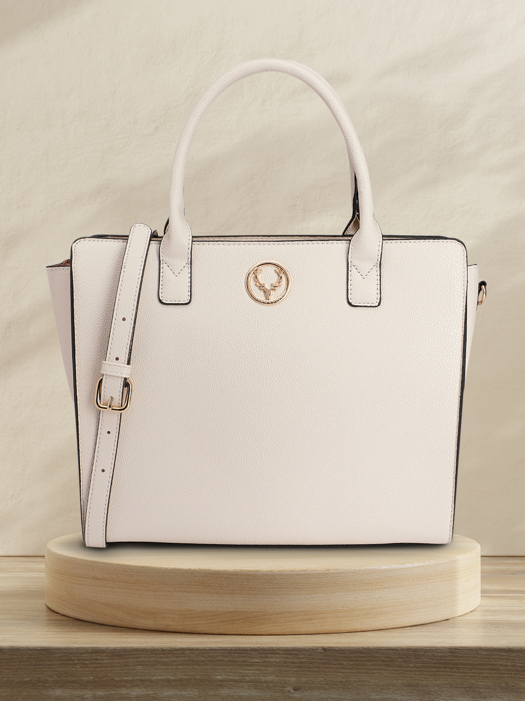 

Allen Solly Women Solid Handheld Bag, Off white