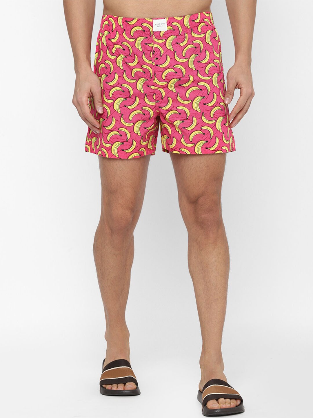 

AMERICAN EAGLE OUTFITTERS Printed Inner Elastic Knitted Boxer, Pink