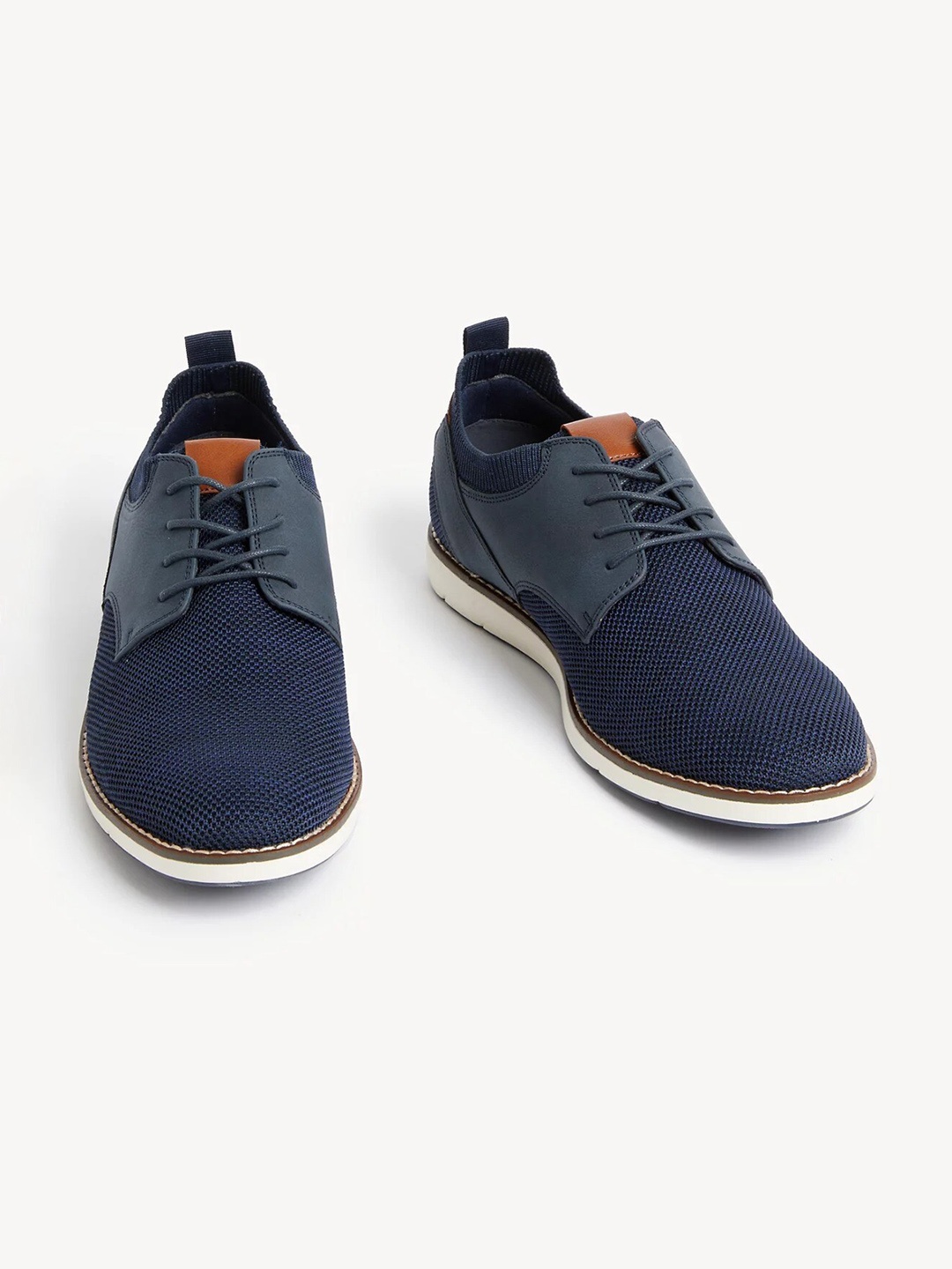 

Marks & Spencer Men Woven Design Derbys, Navy blue
