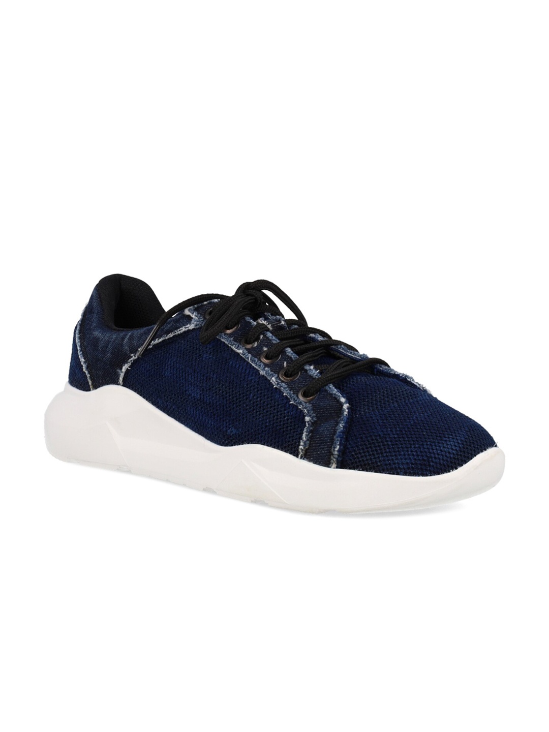

FREESOUL Unisex Textile Contrast Sole Sneakers, Navy blue