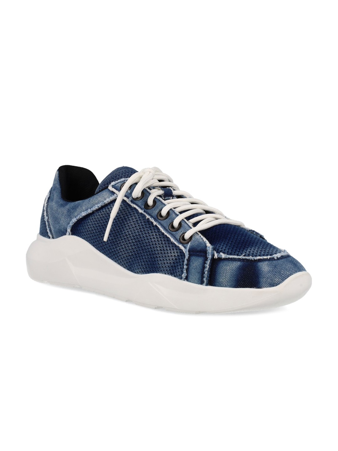 

FREESOUL Unisex Contrast Sole Denim Sneakers, Blue