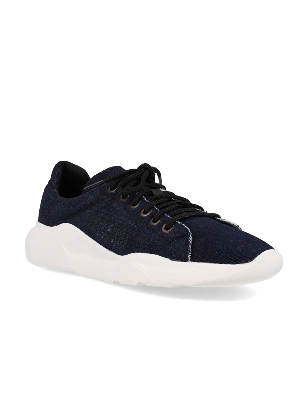 

FREESOUL Unisex Textile Contrast Sole Sneakers, Navy blue