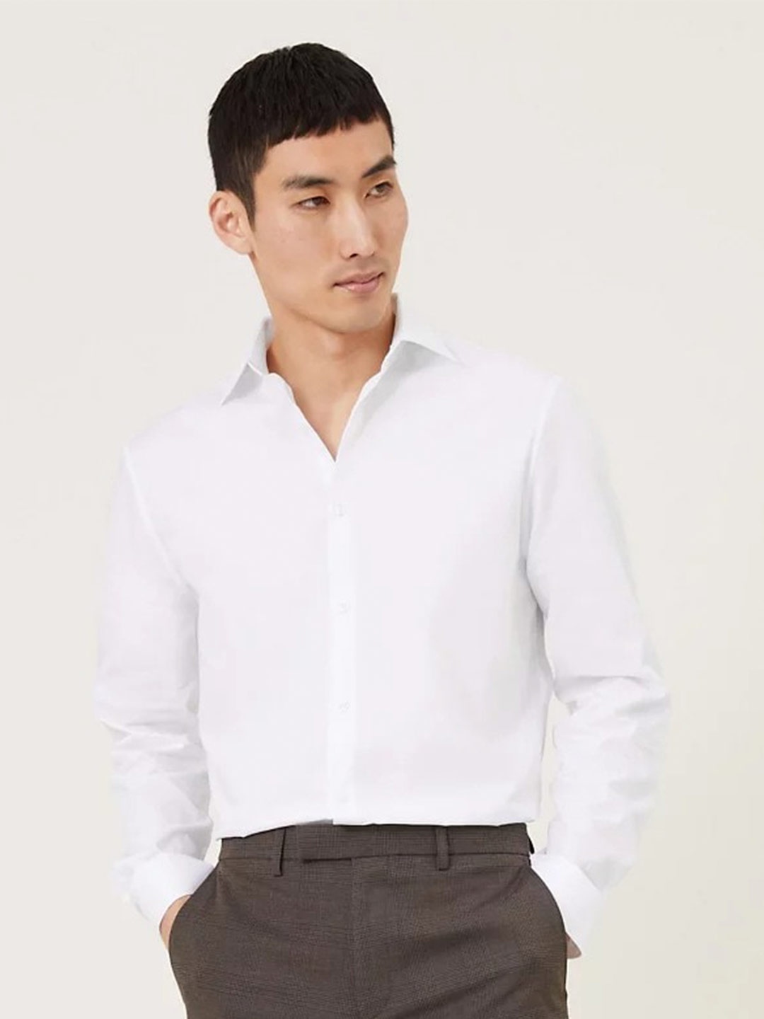 

Marks & Spencer Spread Collar Casual Pure Cotton Shirt, White