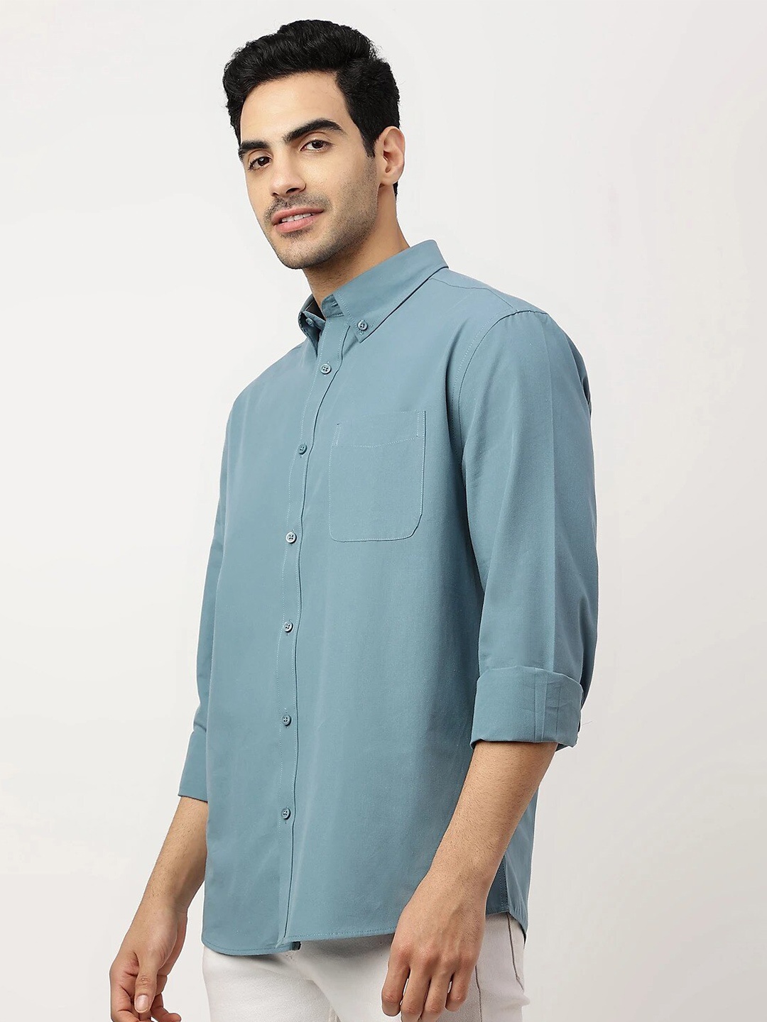

Marks & Spencer Spread Collar Casual Shirt, Turquoise blue