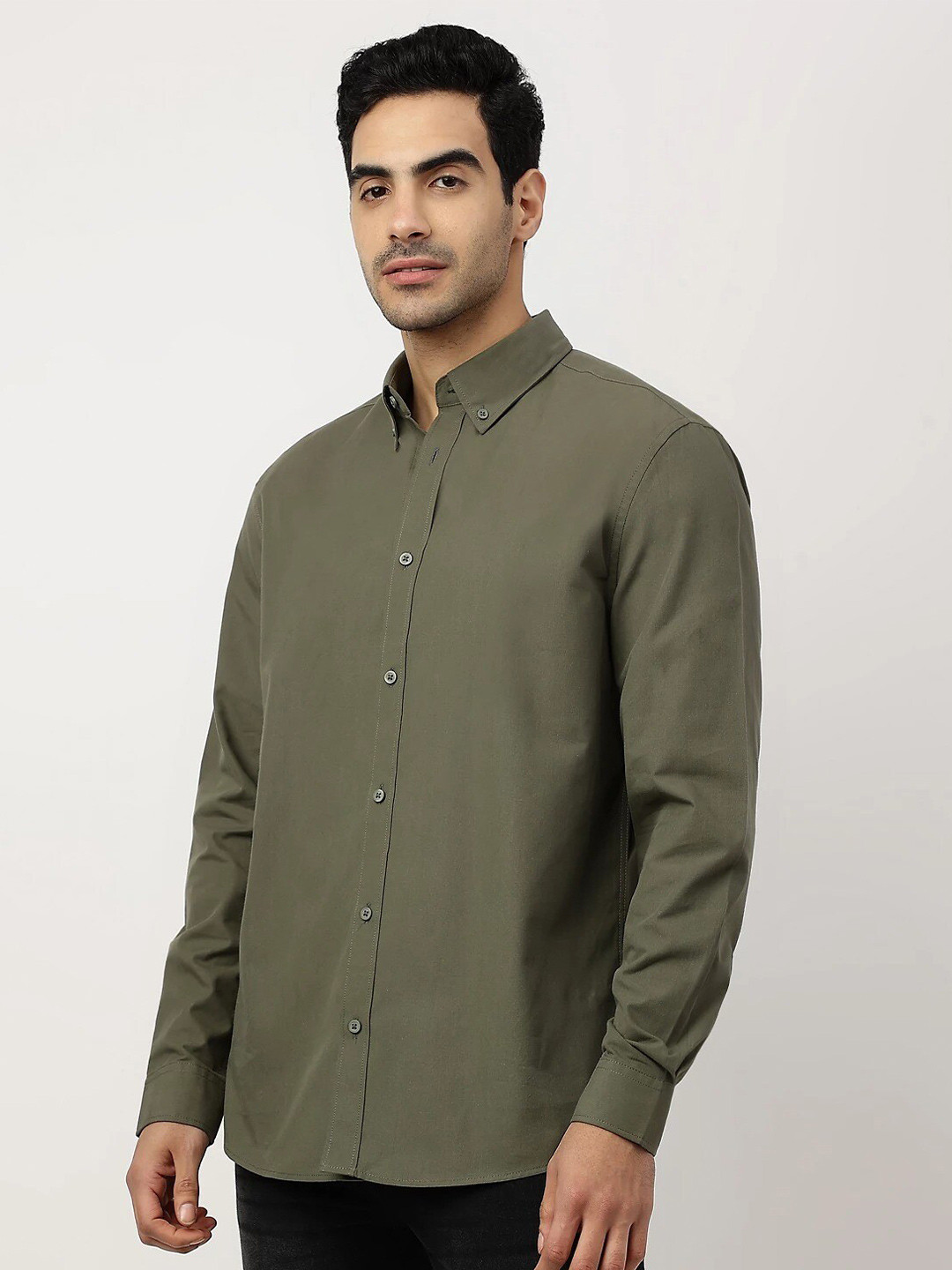 

Marks & Spencer Spread Collar Casual Shirt, Olive
