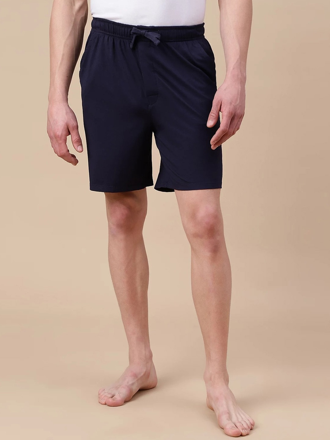 

Marks & Spencer Men Blue Cotton Shorts, Navy blue
