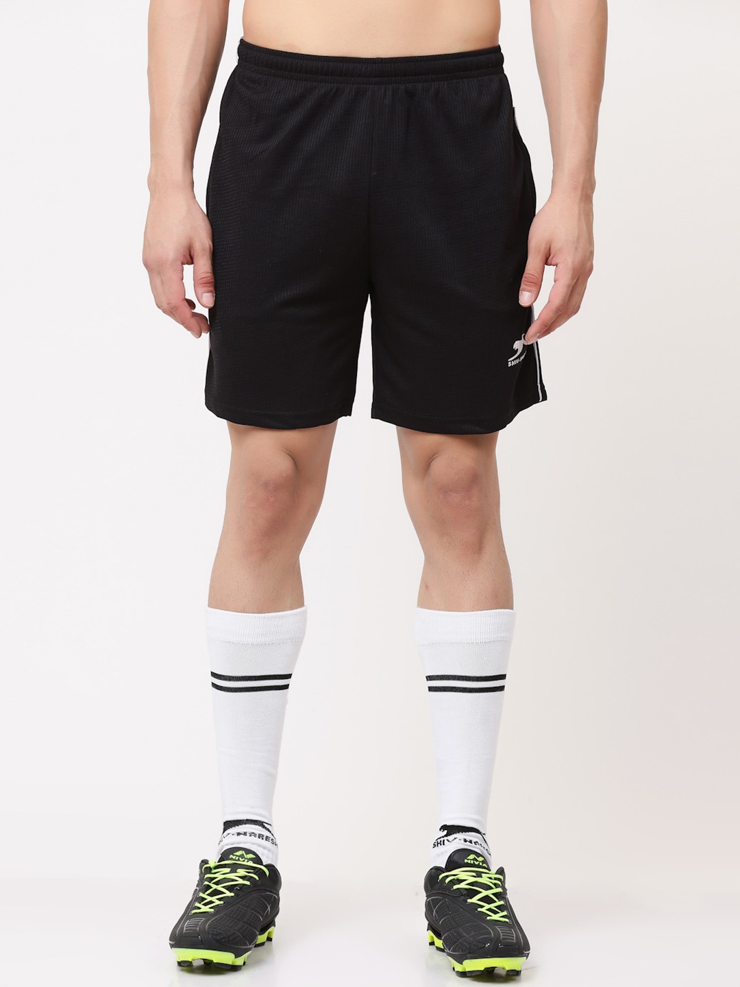 

Shiv Naresh Men Rapid-Dry Sports Shorts, Black