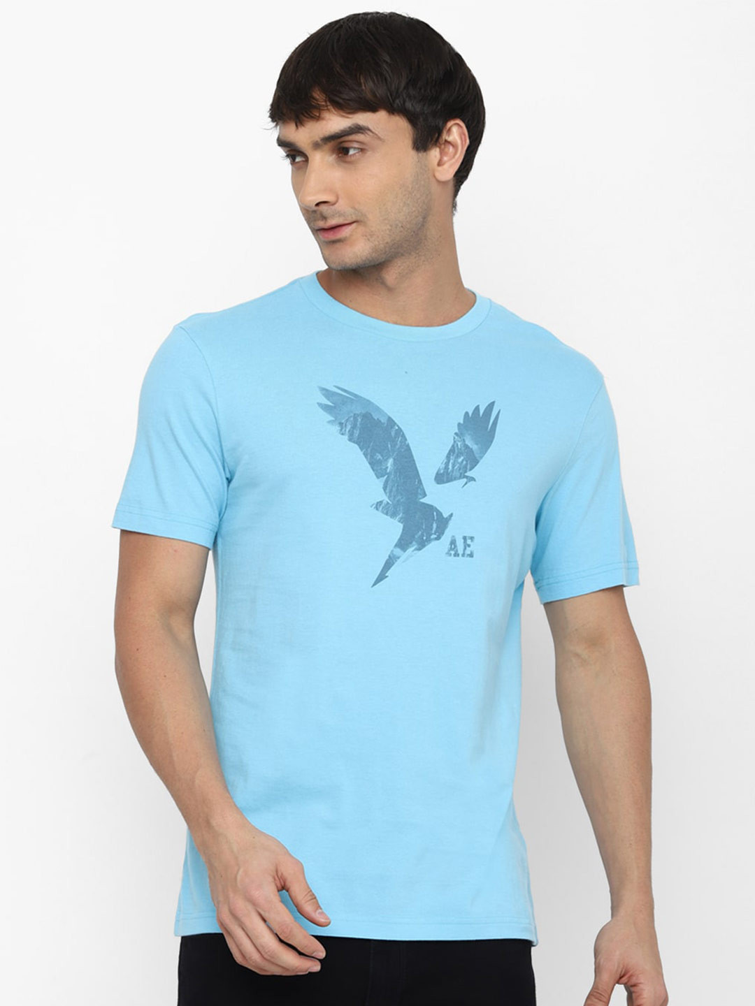 

AMERICAN EAGLE OUTFITTERS Graphic printed Pure Cotton T-shirt, Blue