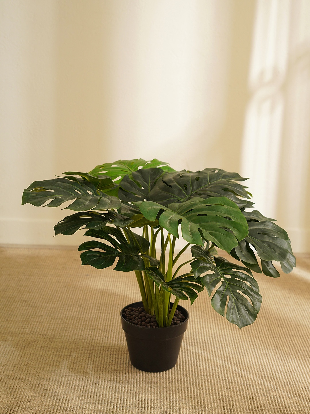 

Pure Home and Living Green Faux Monstera Potted Plant