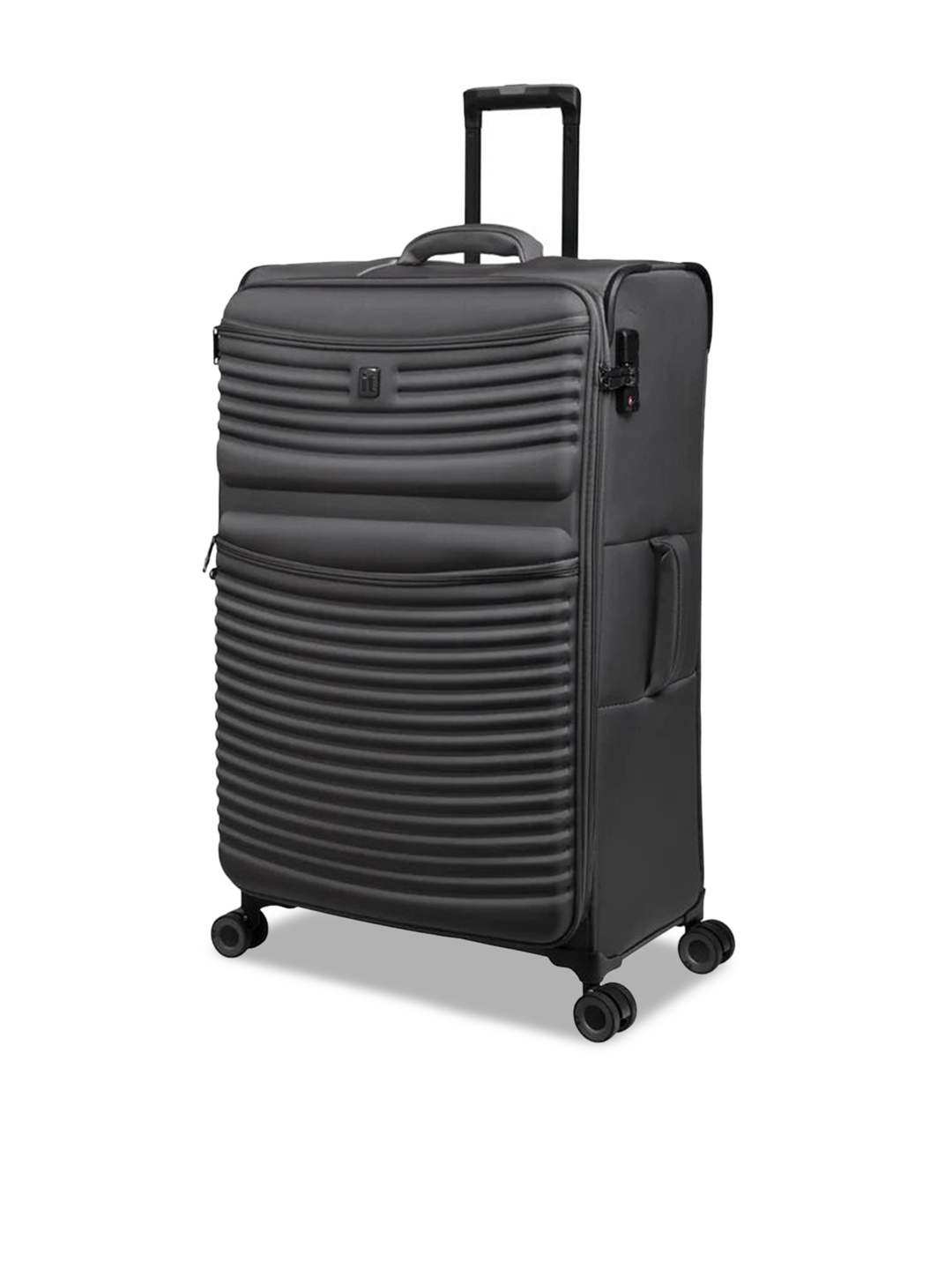 

IT luggage Textured Hard-Sided Large Trolley Suitcase, Grey