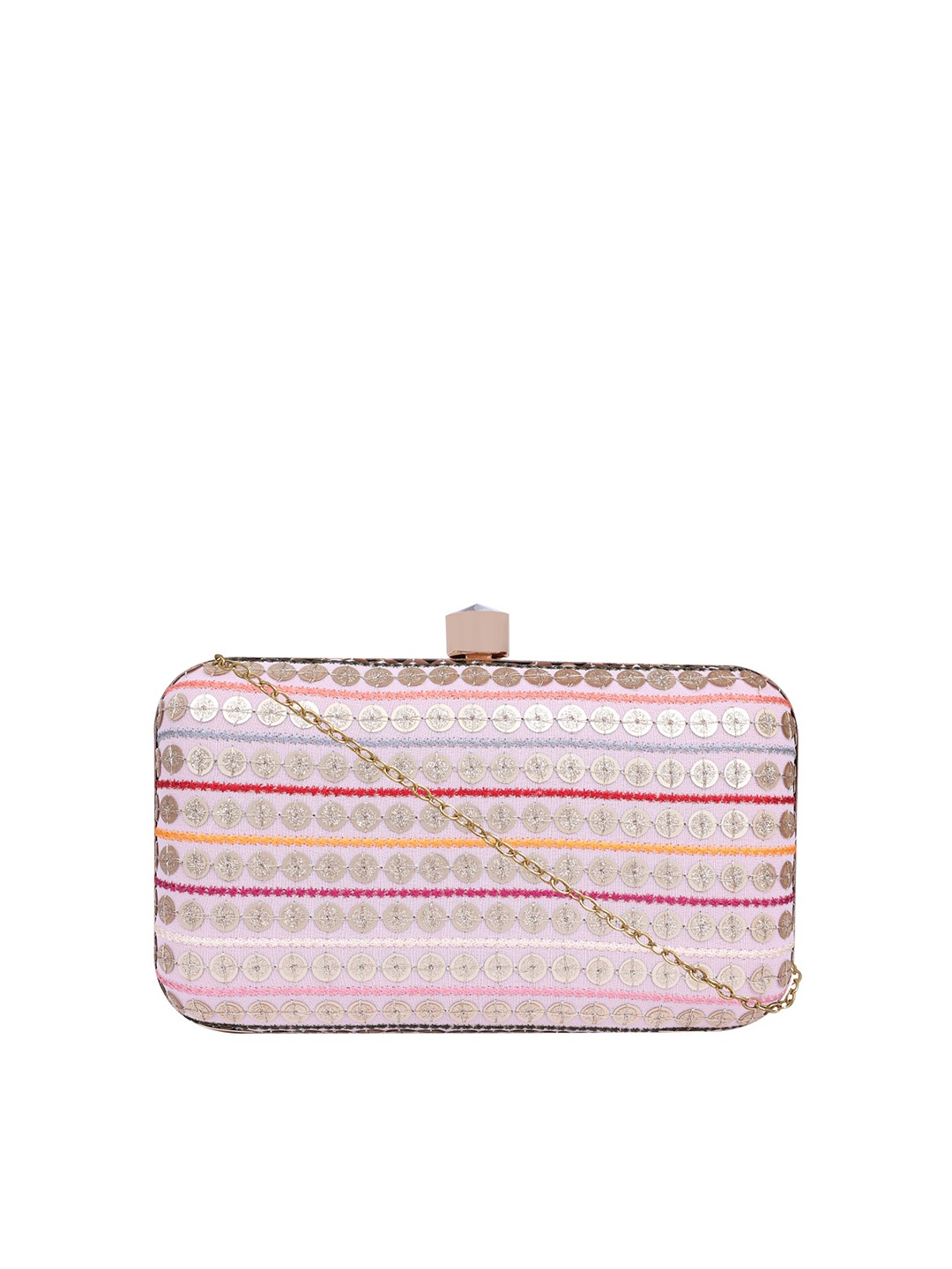 

HORRA Embellished Box Clutch, Pink