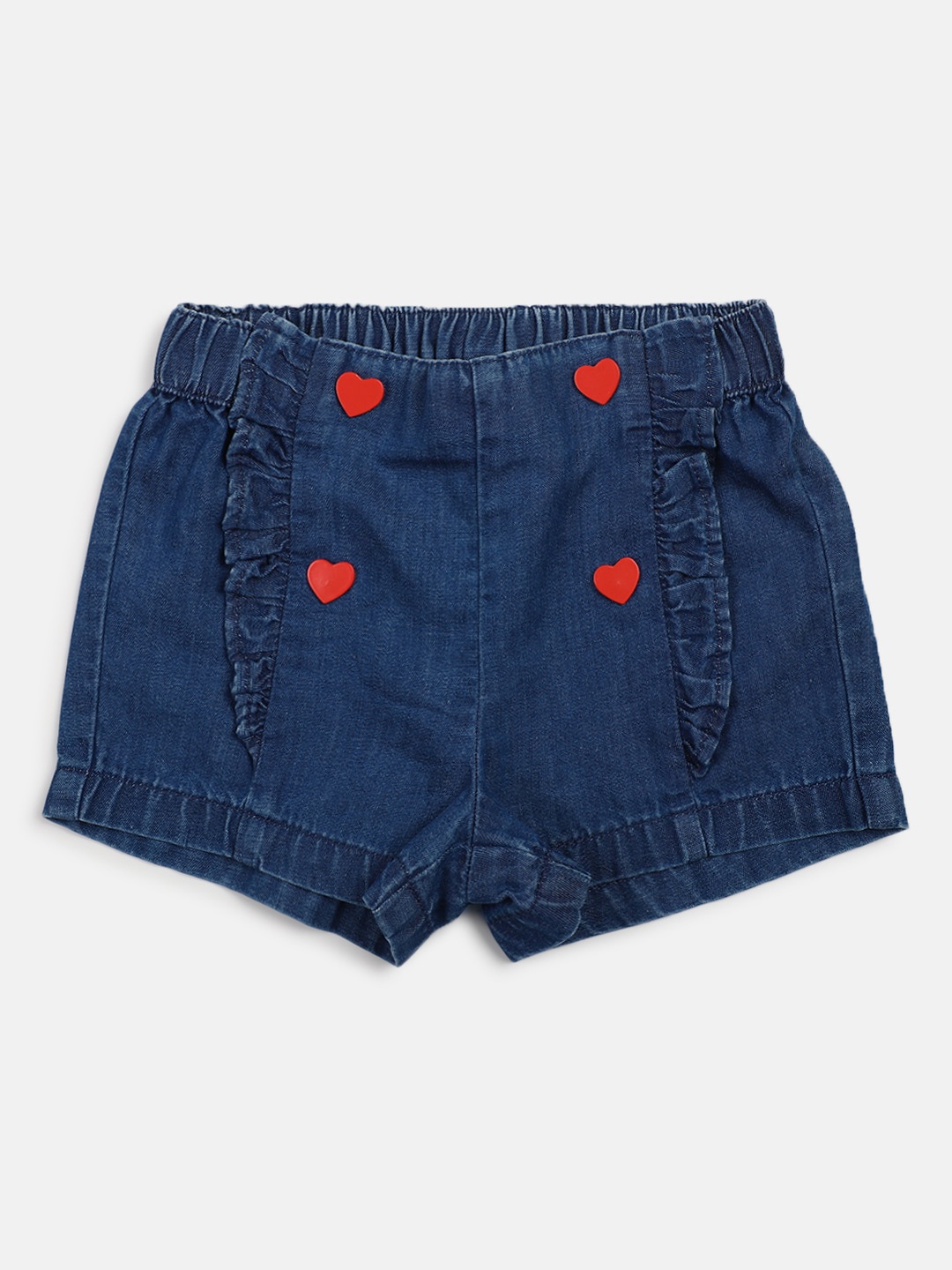 

Chicco Girls Mid-Rise Regular Denim Shorts, Blue