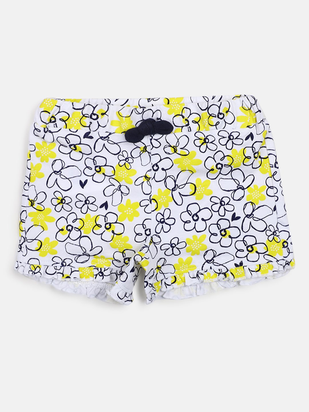 

Chicco Girls Floral Printed Mid-Rise Shorts, White