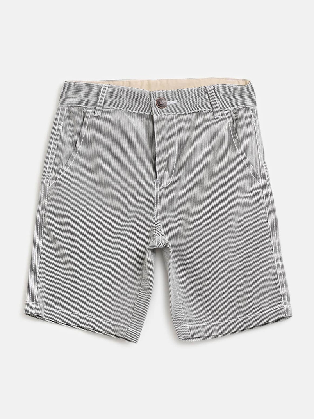 

Chicco Boys Cotton Striped Shorts, Grey