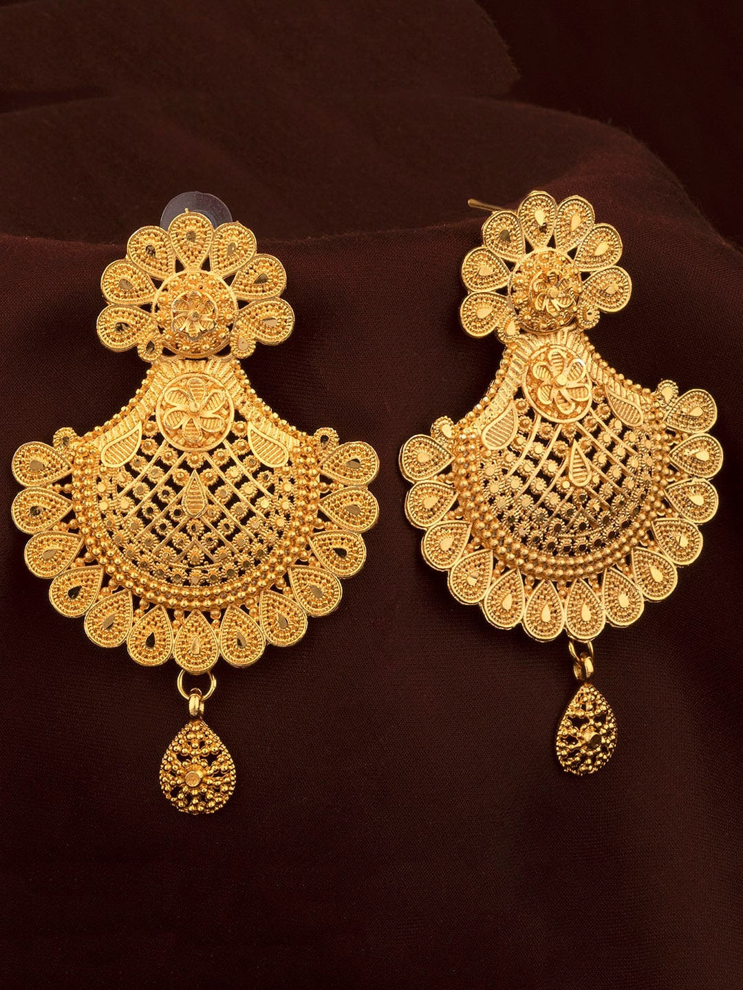 

Alamod Gold Plated Chandbali Earrings