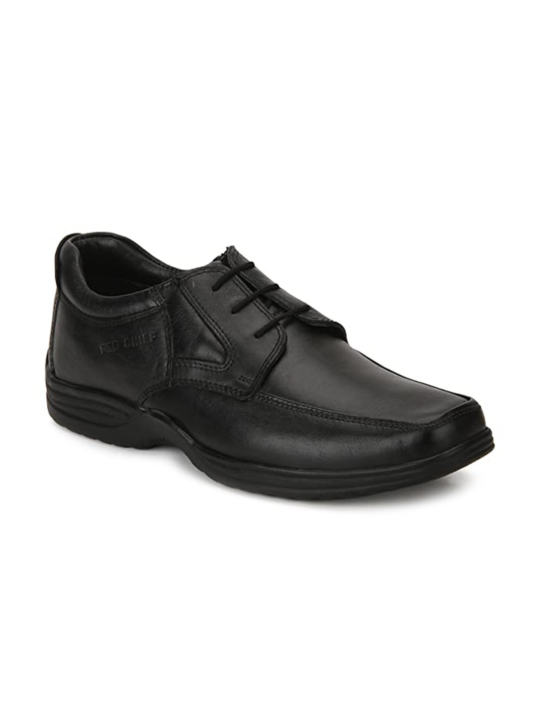 

Red Chief Men Square Toe Leather Formal Derbys, Black