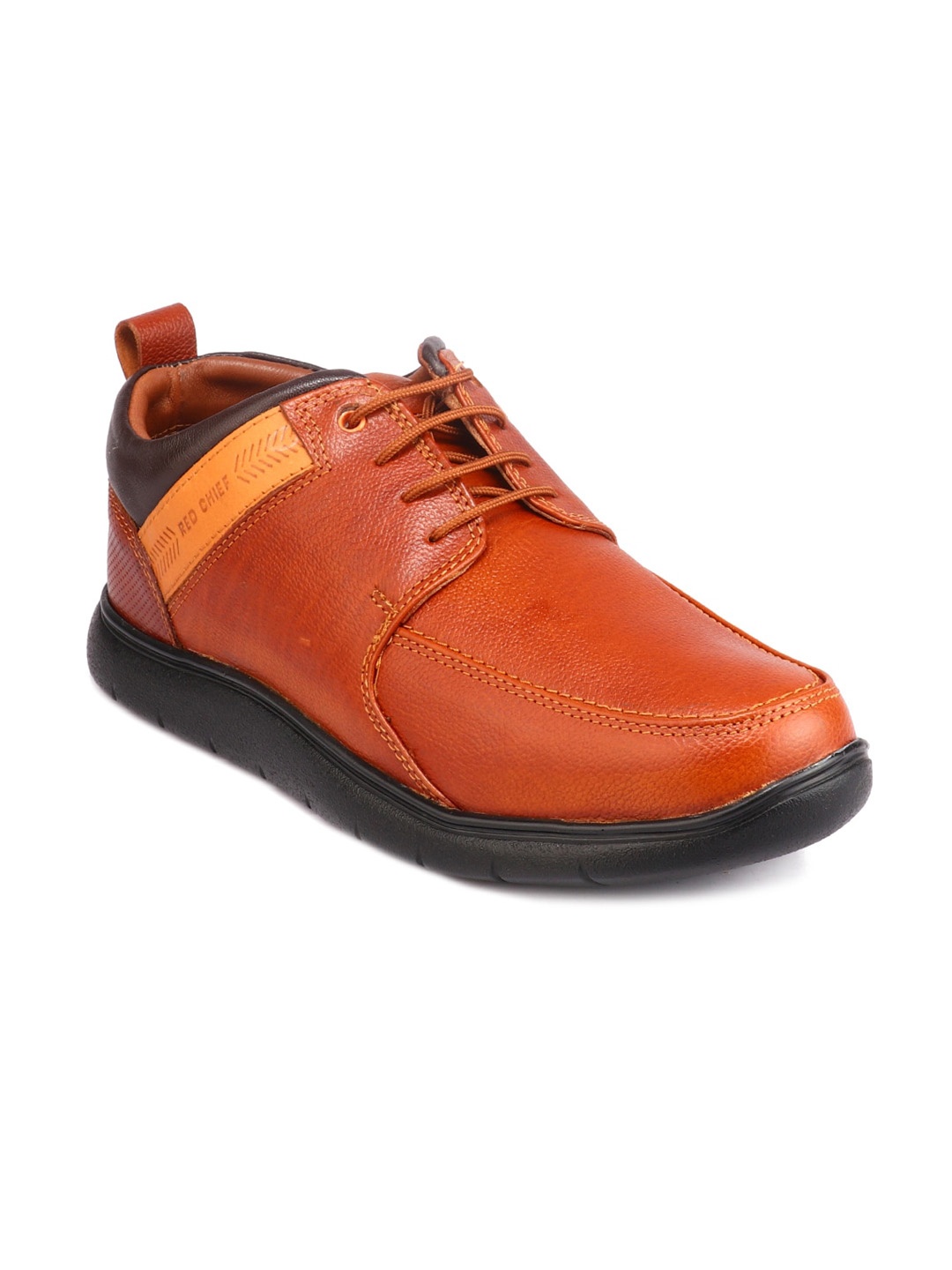 

Red Chief Men Textured Leather Formal Derbys, Tan