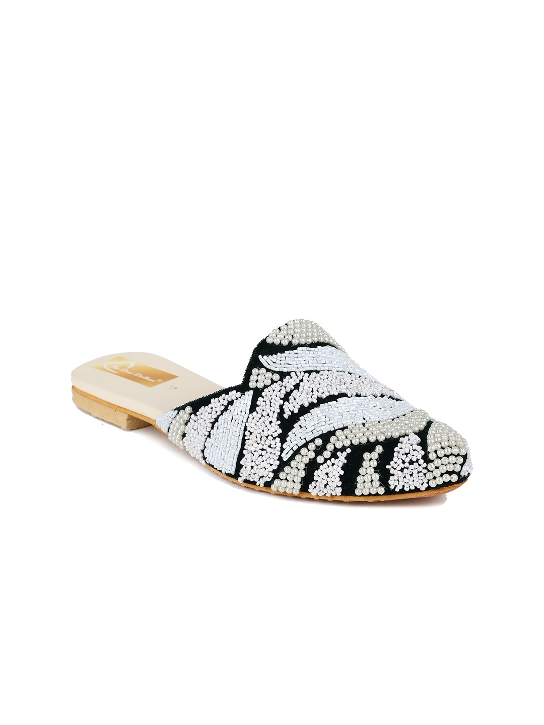 

The Desi Dulhan Women Embellished Ethnic Mules, Black