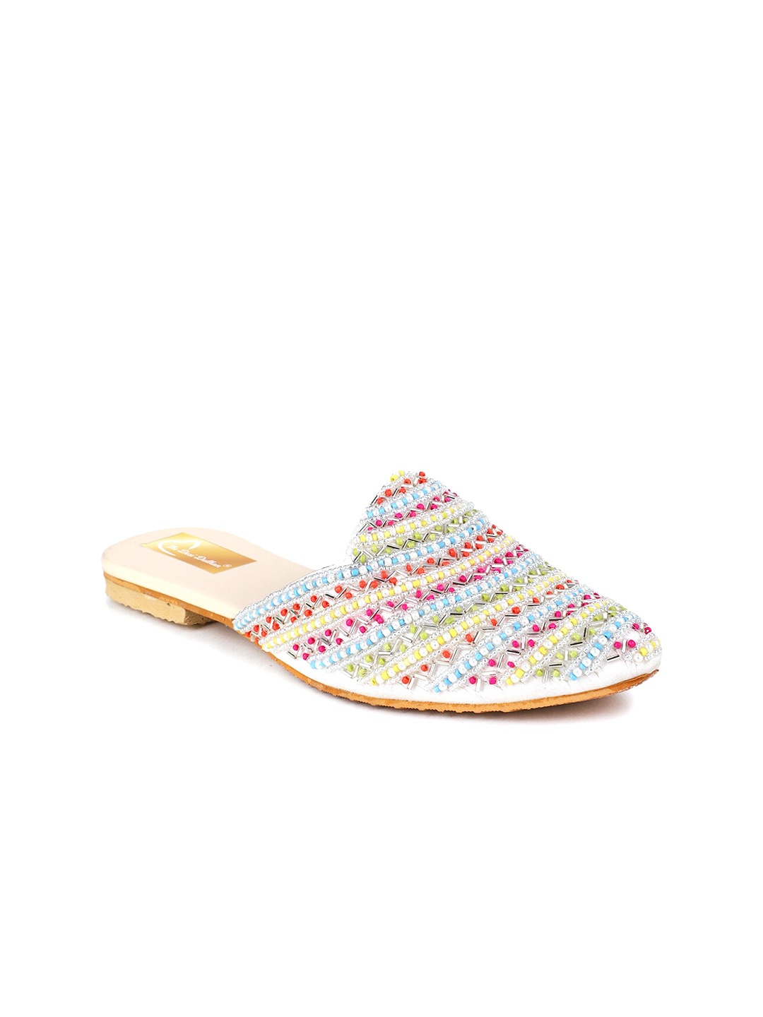 

The Desi Dulhan Women Embellished Ethnic Mules, Blue