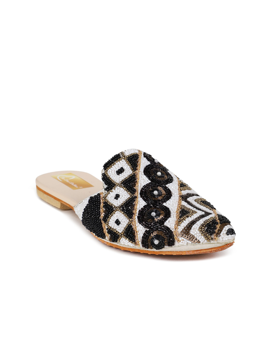 

The Desi Dulhan Women Embellished Ethnic Mules, White
