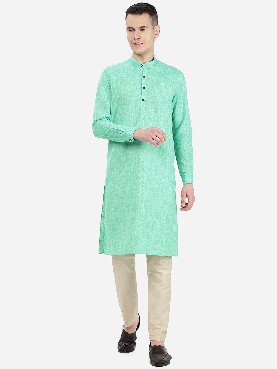 

Modi Kurta Textured Straight Kurta, Green