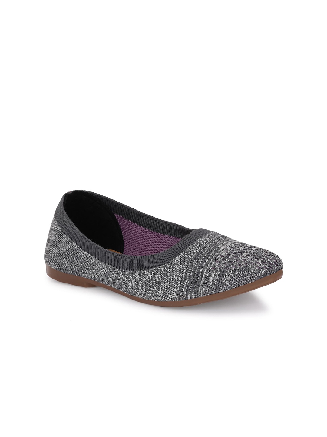 

TAURENE Women Woven Design Ballerinas Flats, Grey melange