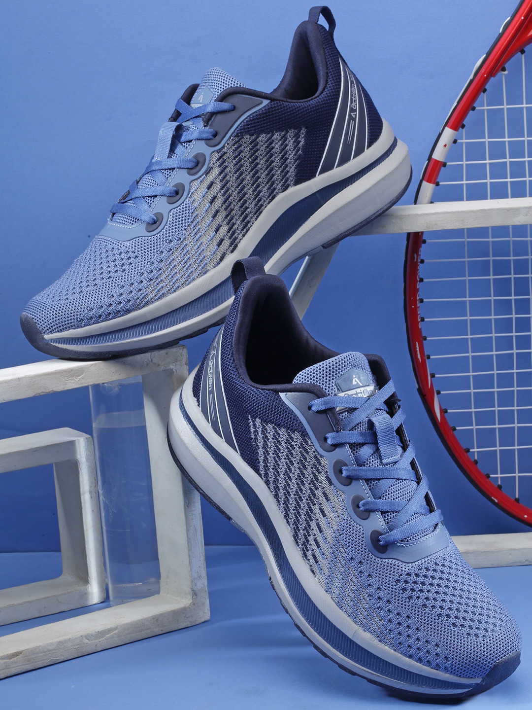 

Action Men Mesh Running Air-Max Non-Marking Shoes, Blue