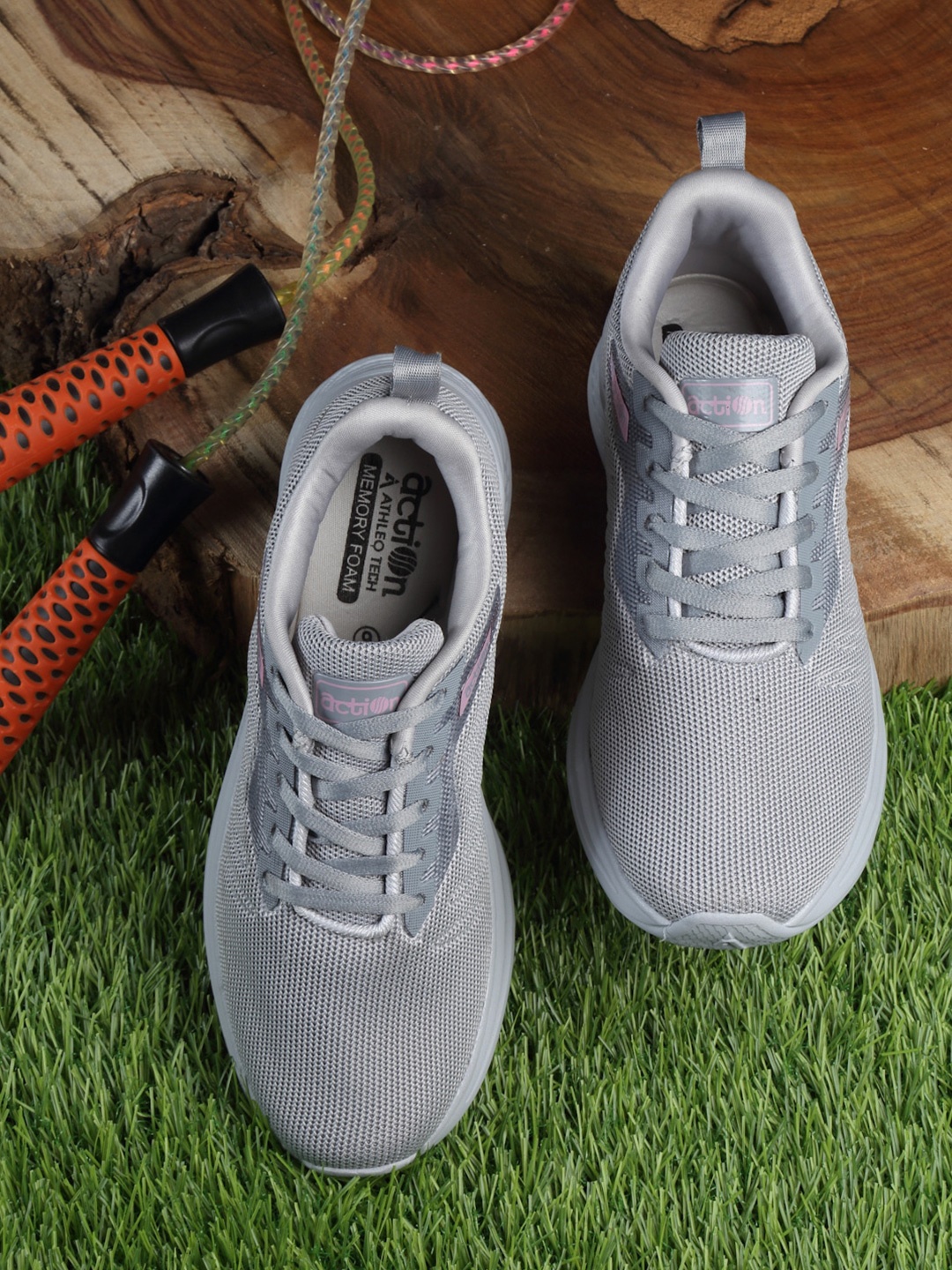 

Action Women Mesh Running Non-Marking Sports Shoes, Grey