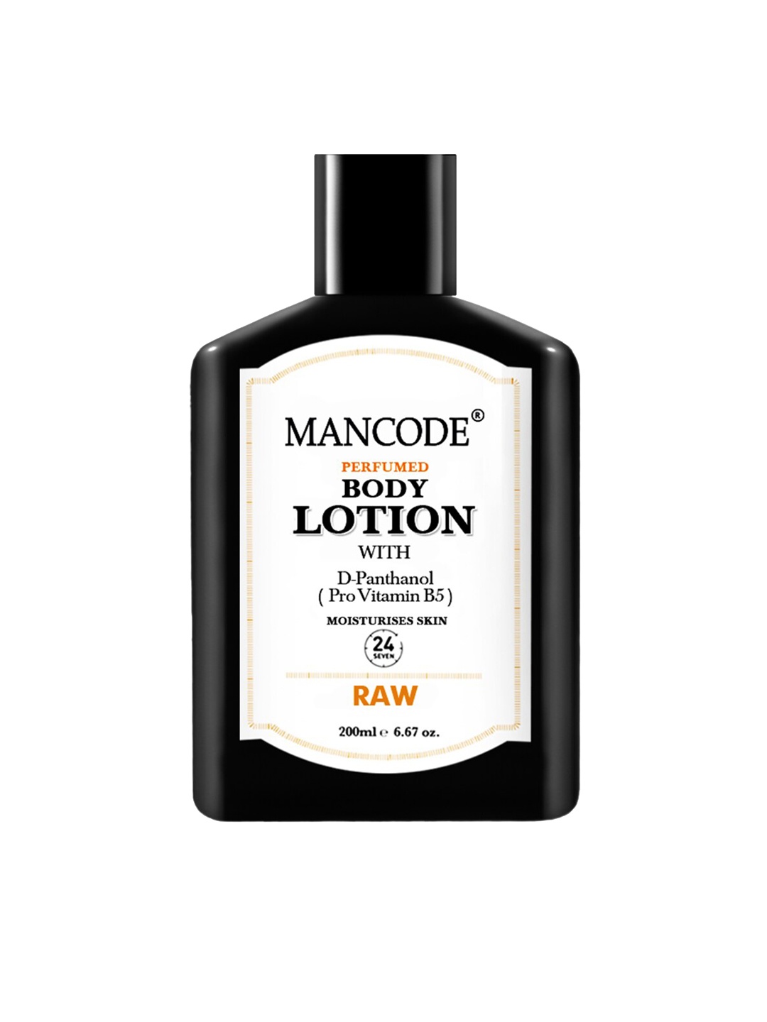 

MANCODE Raw Perfumed Body Lotion with Pro Vitamin B5 - 200 ml, Black