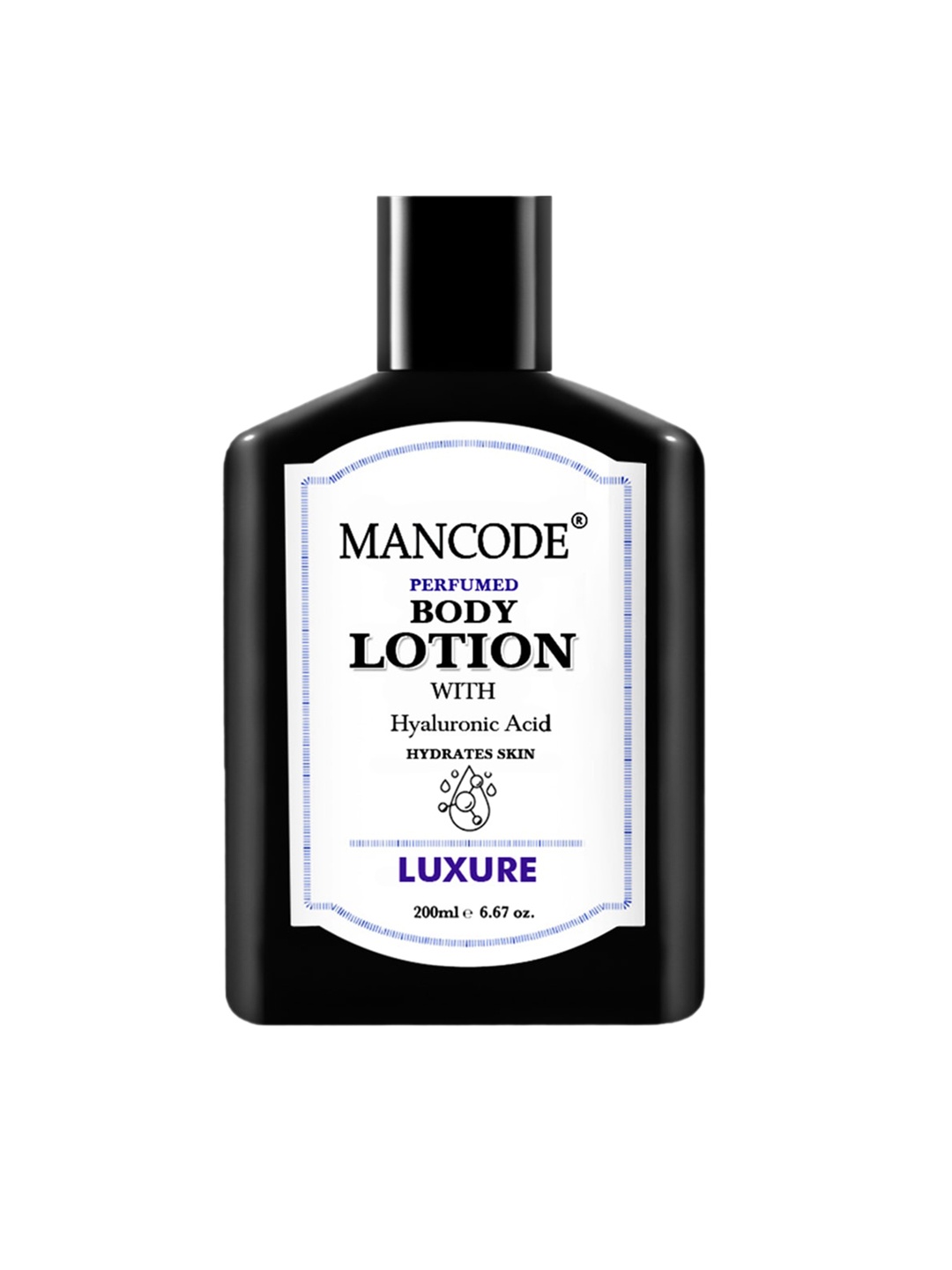 

MANCODE Men Luxure Perfumed Body Lotion with Hyaluronic Acid - 200 ml, Black