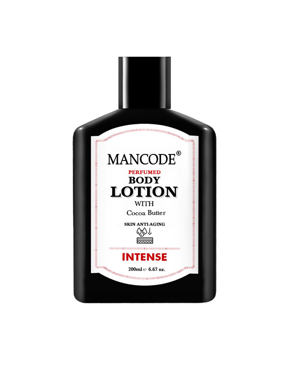 

MANCODE Men Intense Perfumed Body Lotion with Cocoa Butter - 200 ml, Black