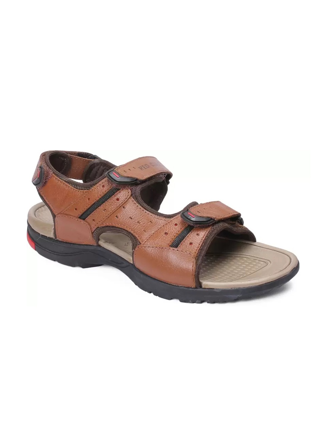

Red Chief Men Leather Velcro Comfort Sandals, Tan