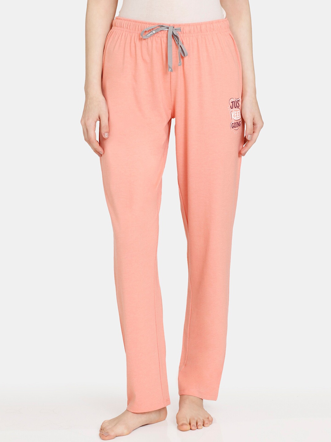 

Rosaline by Zivame Women Solid Lounge Pants, Coral