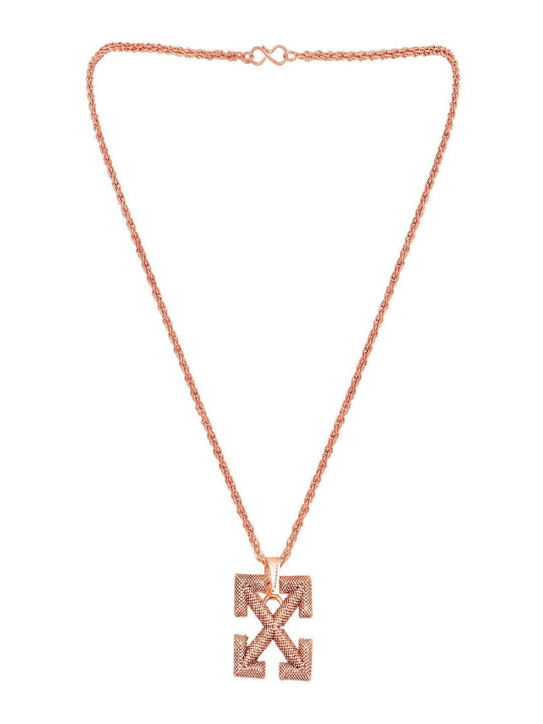 

Mahi Rose Gold-Plated Arrow Shaped Pendant With Chain