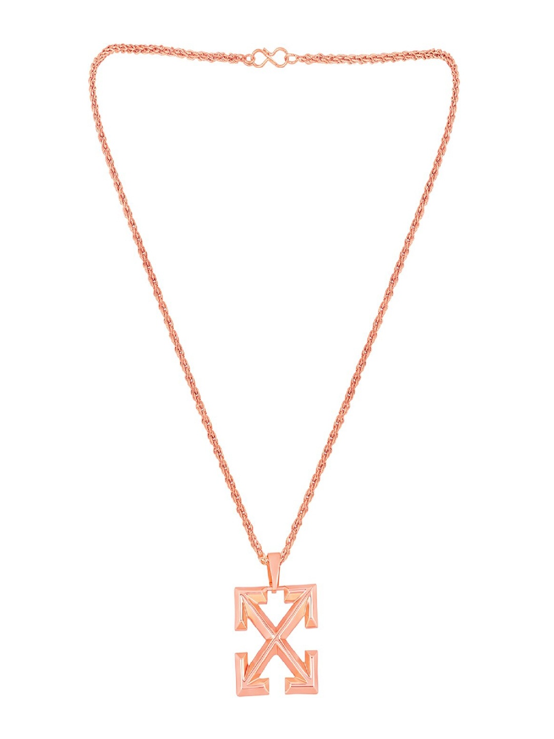 

Mahi Rose Gold-Plated Arrow Shaped Pendant With Chain