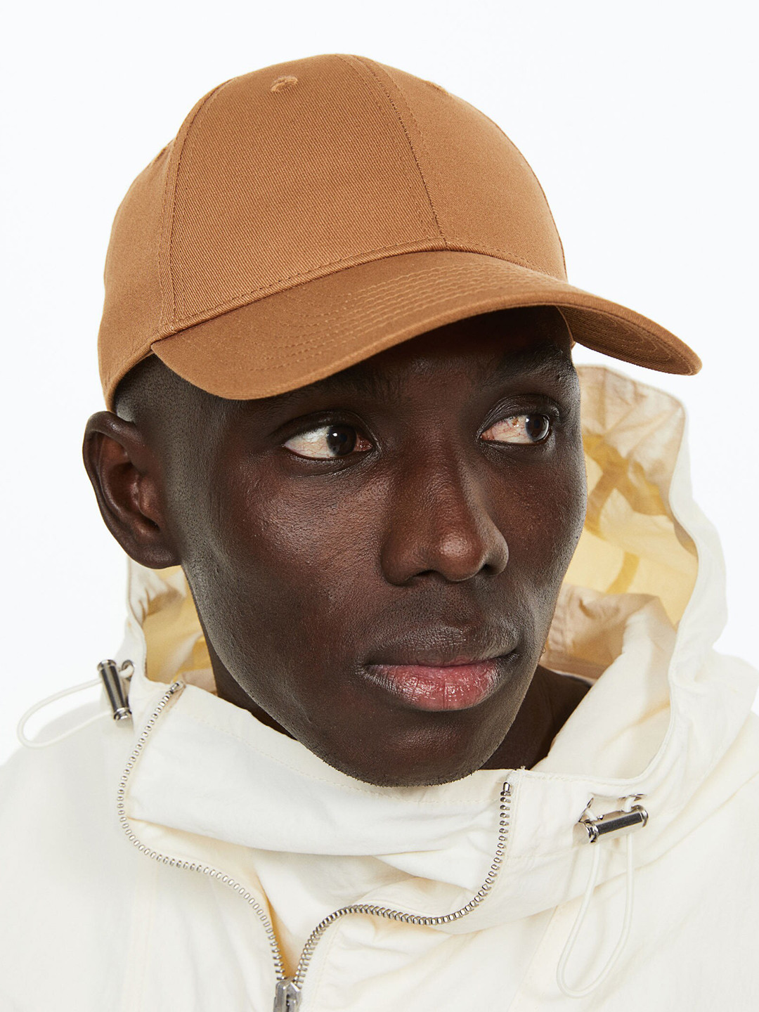 

H&M Men Cotton Twill Cap, Brown