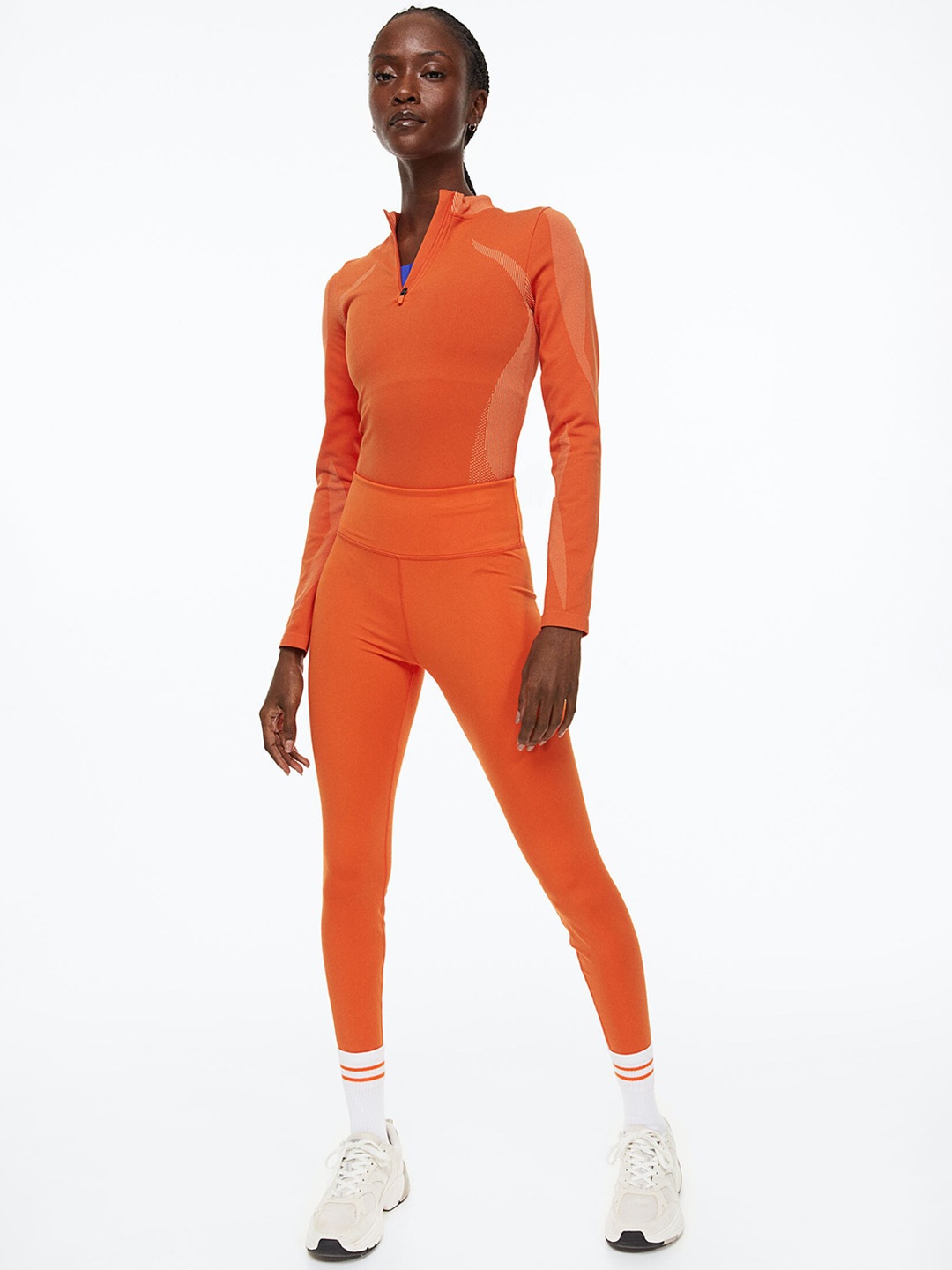 

H&M Women High Waist Sports Tights, Orange