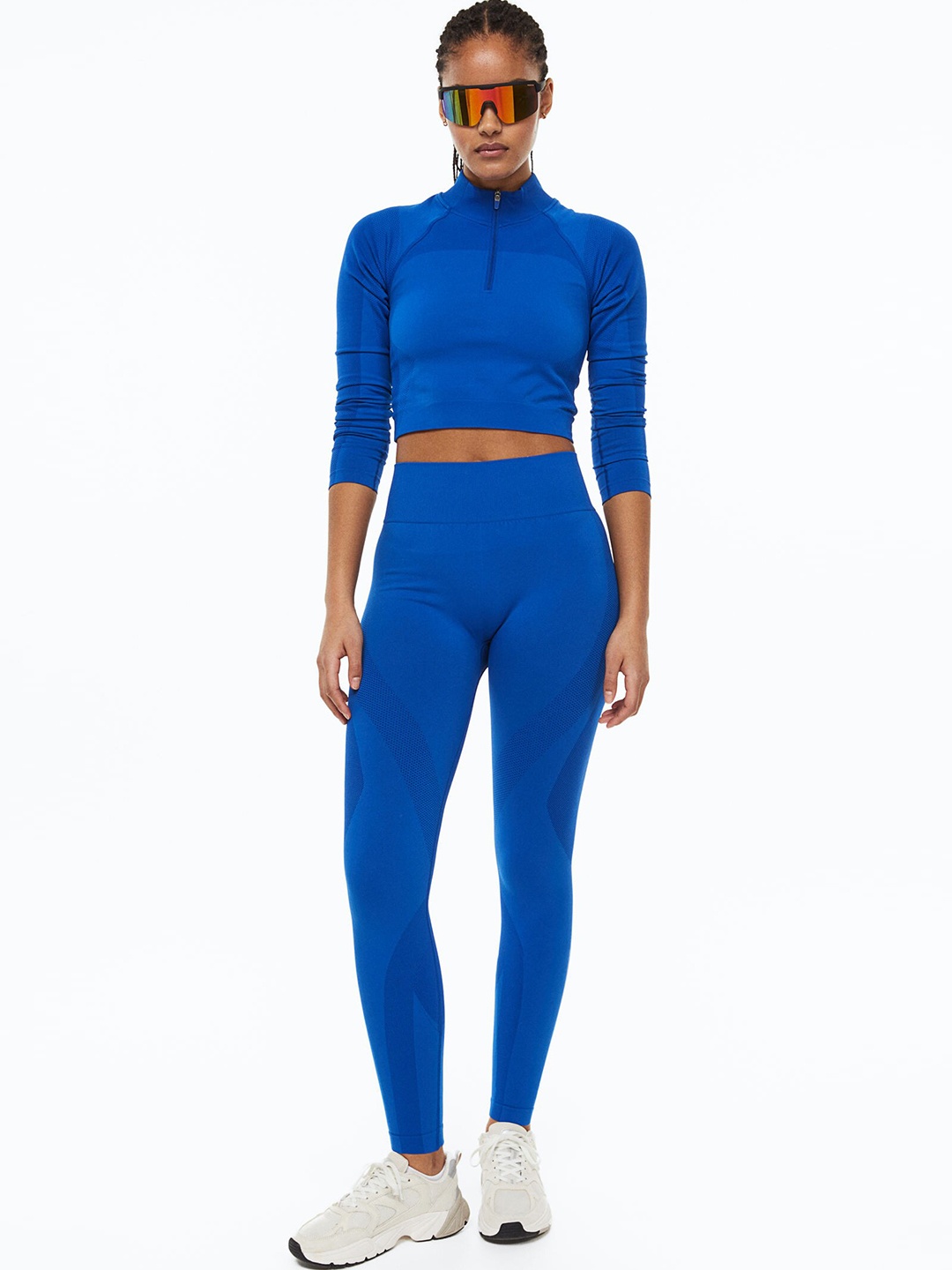 

H&M Women DryMove Seamless Sports Tights, Blue