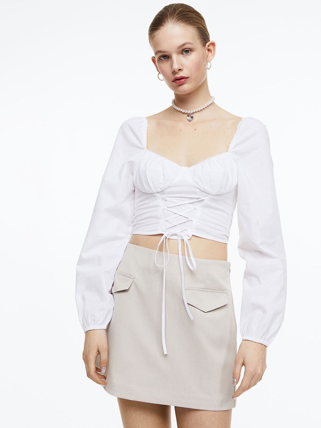 

H&M Women Skirt, Beige