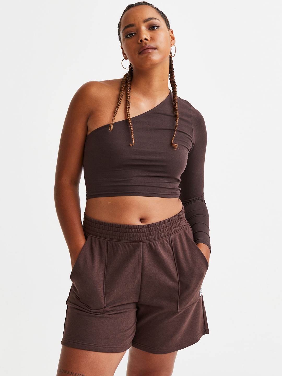 

H&M Women Sweatshorts, Brown