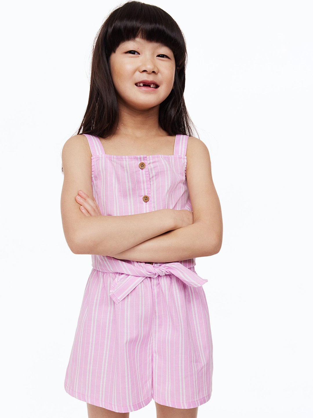 

H&M Girls 2-Piece Pure Cotton Patterned Set, Pink