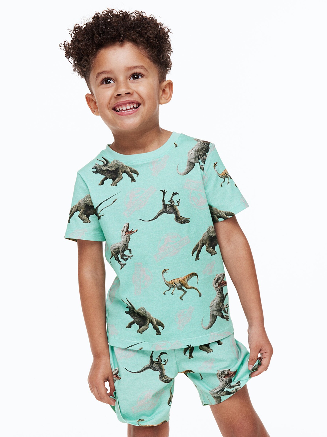 

H&M Boys 2-Piece Pure Cotton Jersey Set, Green
