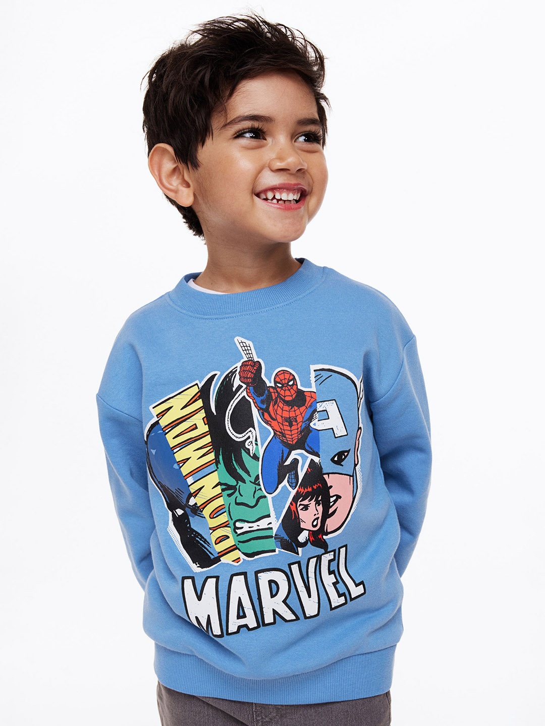 

H&M Boys Oversized Printed Sweatshirt, Blue