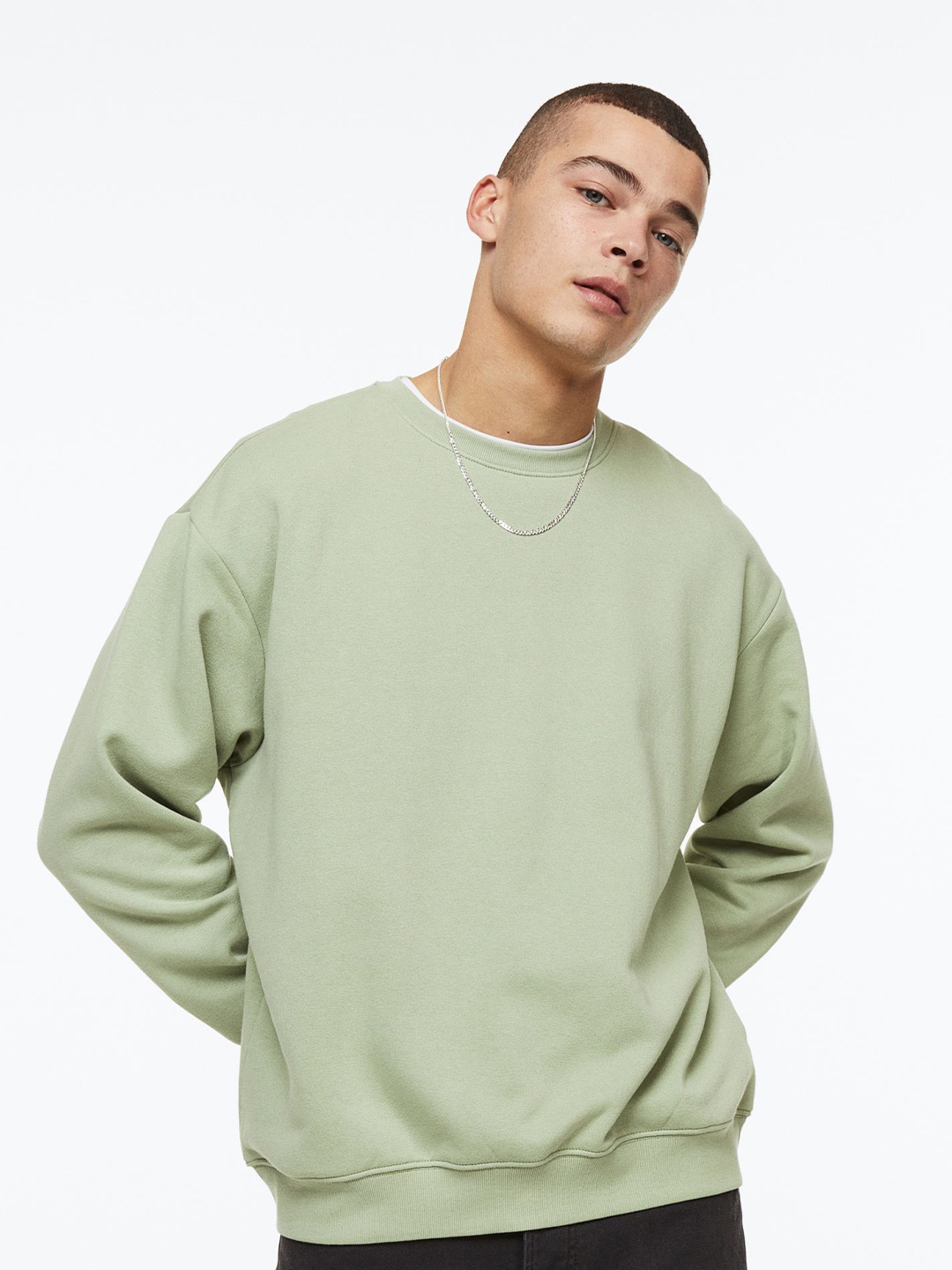 

H&M Men 2-Pack Relaxed Fit Sweatshirts, Green
