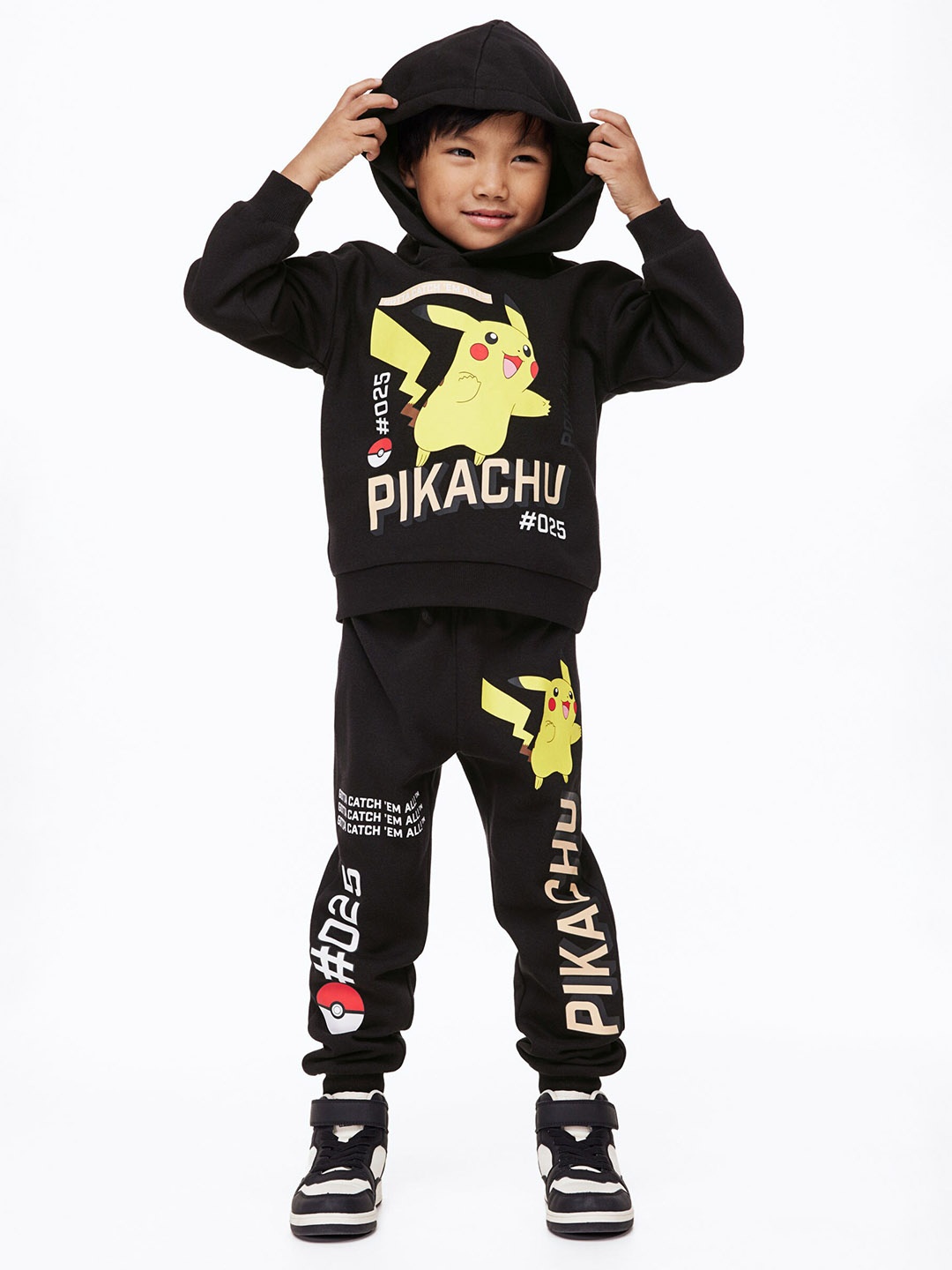 

H&M Boys 2-Piece Printed Sweatshirt Set, Black