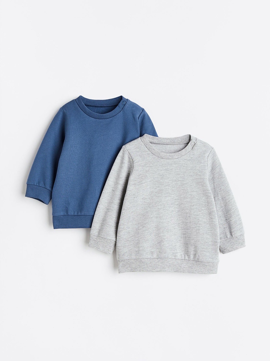 

H&M Girls 2-Pack Cotton Sweatshirts, Grey