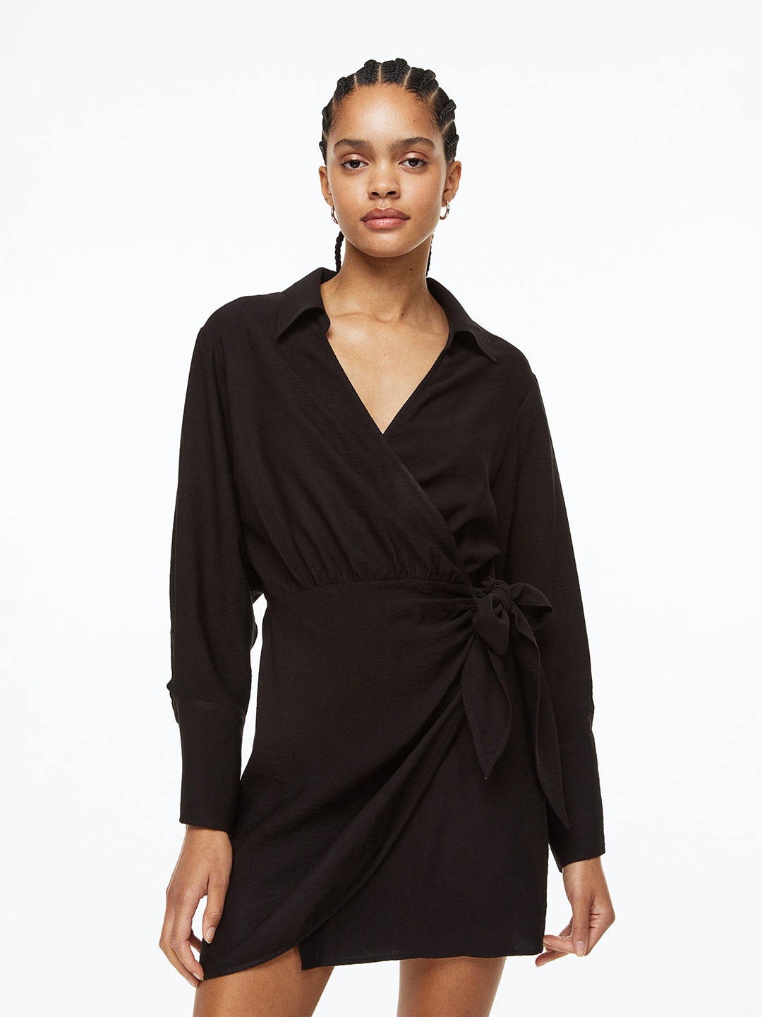 

H&M Women Wrap Dress, Black